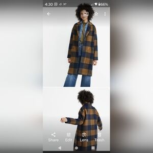 Madewell Elmcourt Buffalo Check Coat